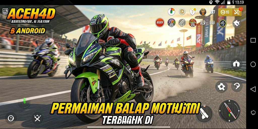 Gameplay menegangkan di ACEH4D dengan motor berpacu.