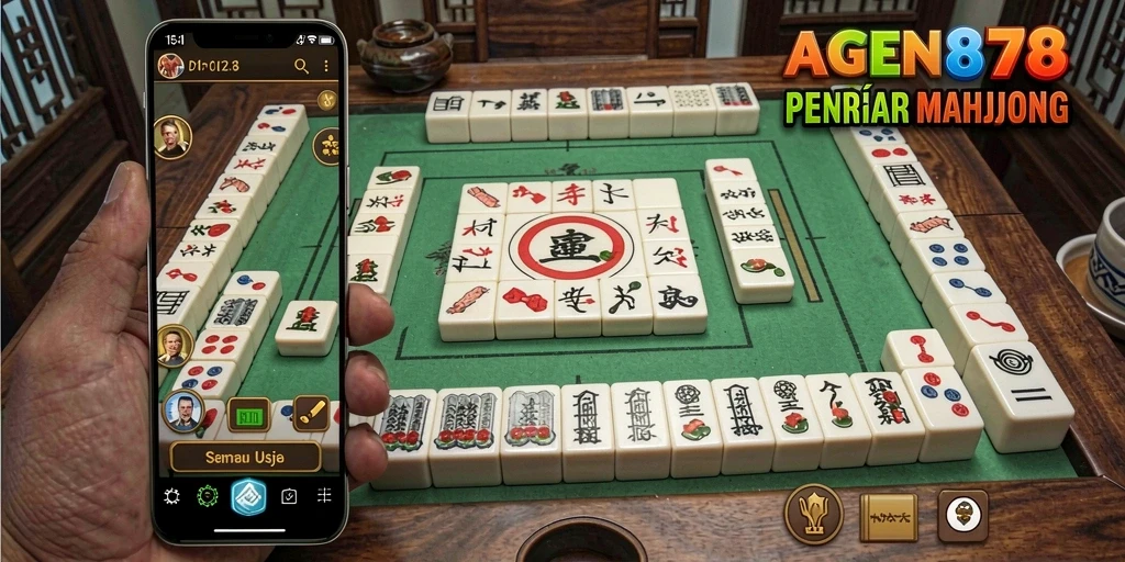 Screenshot gameplay AGEN878 yang menampilkan keseruan permainan Mahjong.