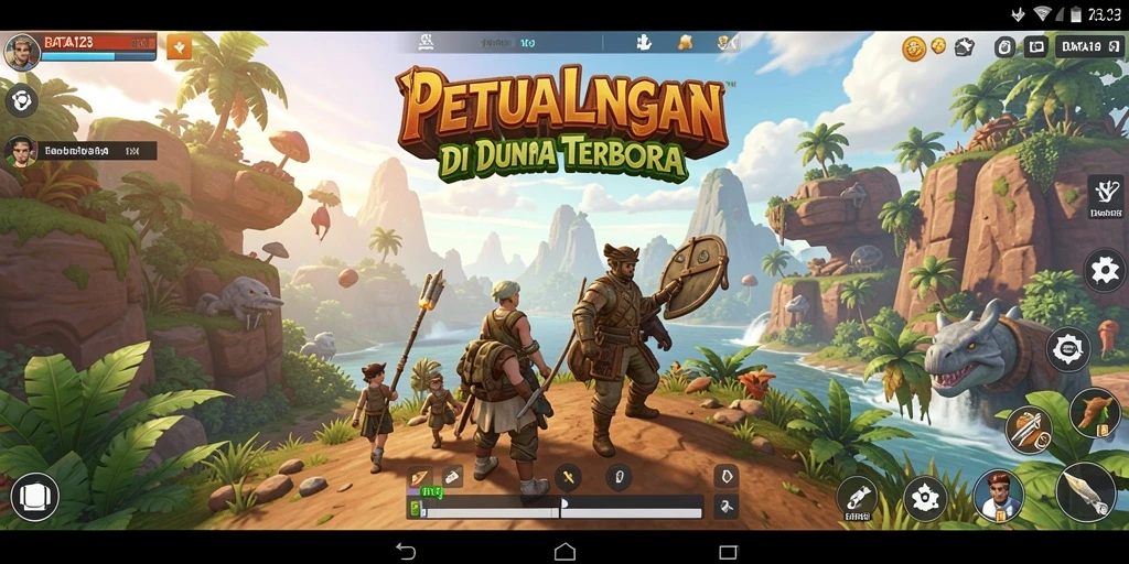 Screenshot BATA123 menampilkan petualangan seru di dunia terbuka.