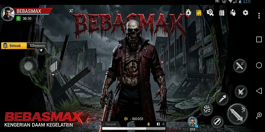 Gameplay menakutkan dalam BEBASMAX dengan suasana yang mencekam.