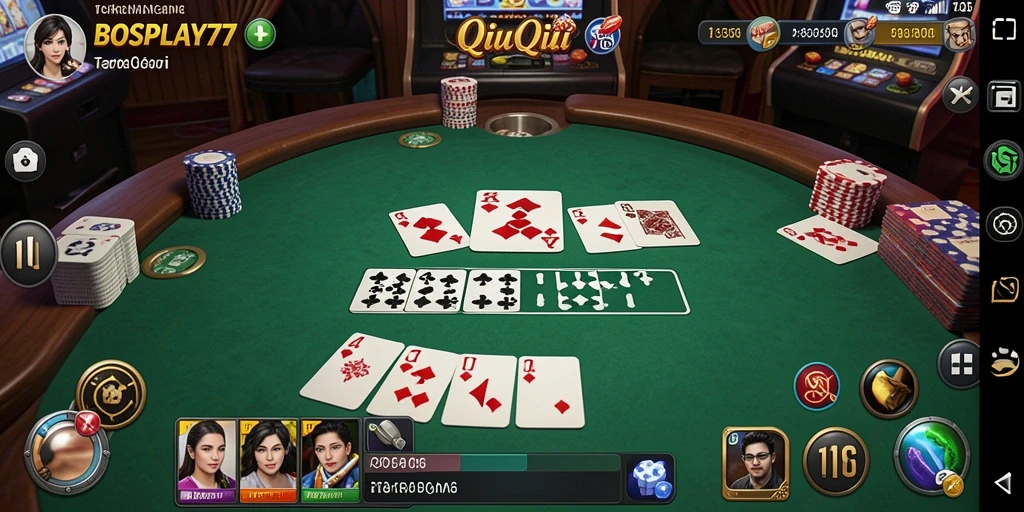 Tampilan gameplay QiuQiu yang menarik dan kompetitif.