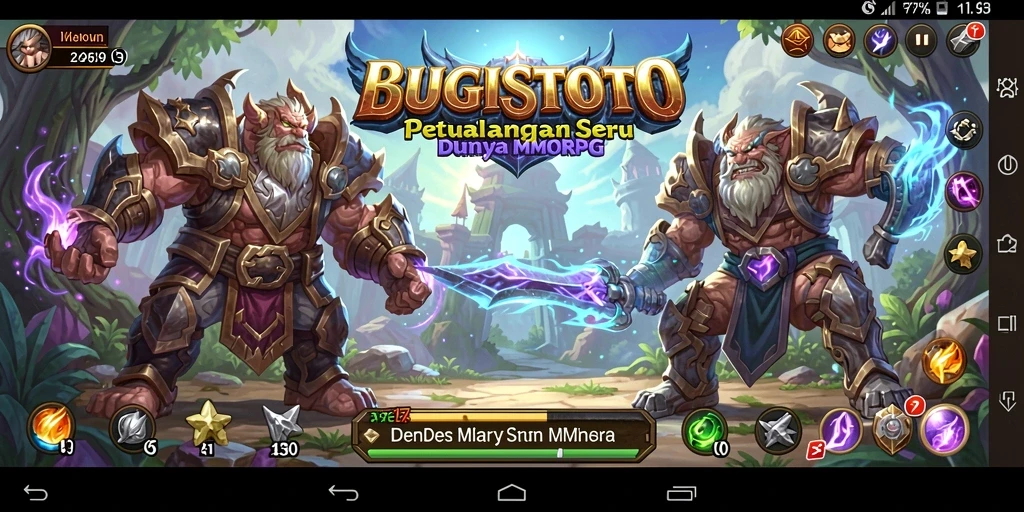 Screenshot gameplay BUGISTOTO menampilkan aksi seru dalam dunia MMORPG.