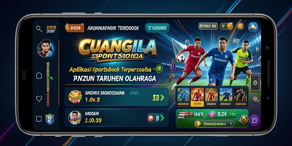 Screenshot CUANGILA menampilkan tampilan antarmuka taruhan olahraga yang menarik.