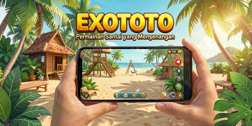Tangkapan layar utama dari gameplay EXOTOTO menampilkan hiburan yang menarik.