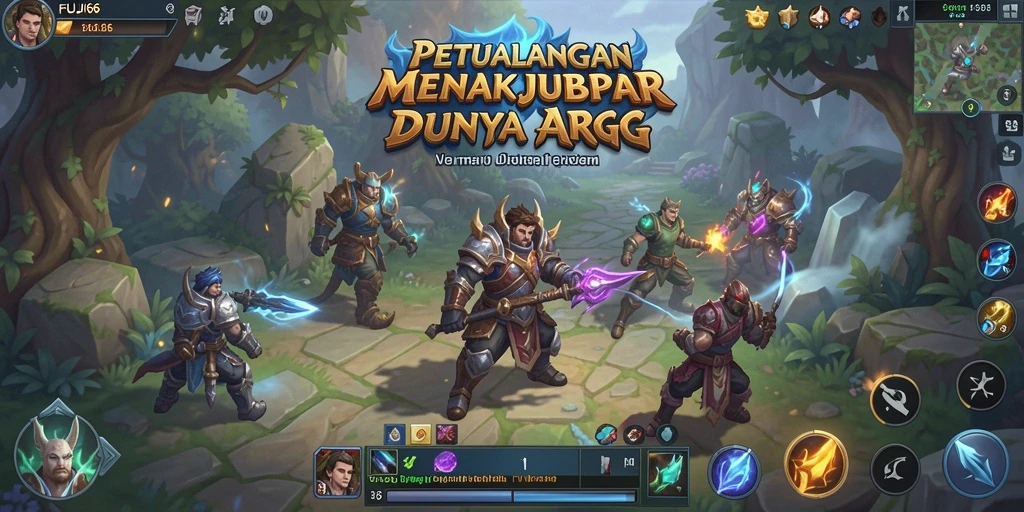 Tampilan gameplay FUJI66 dengan aksi pertarungan seru di dunia fantasi.