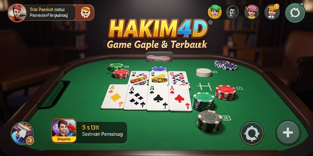 Gameplay seru HAKIM4D dengan suasana Gaple yang asyik.