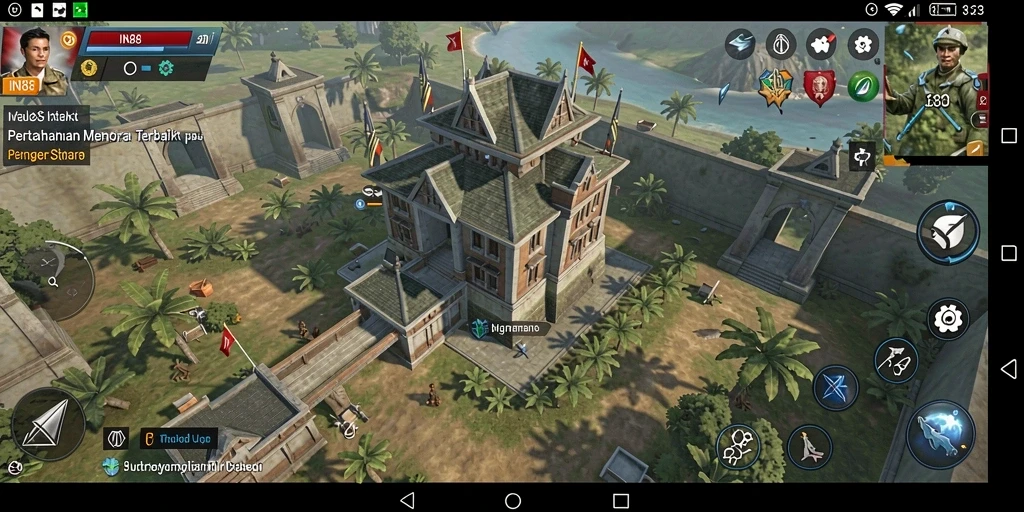 Screenshot gameplay IN88 menampilkan pertahanan menara yang strategis.