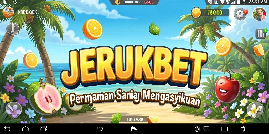 Tampilan gameplay menarik dari JERUKBET yang menyenangkan.