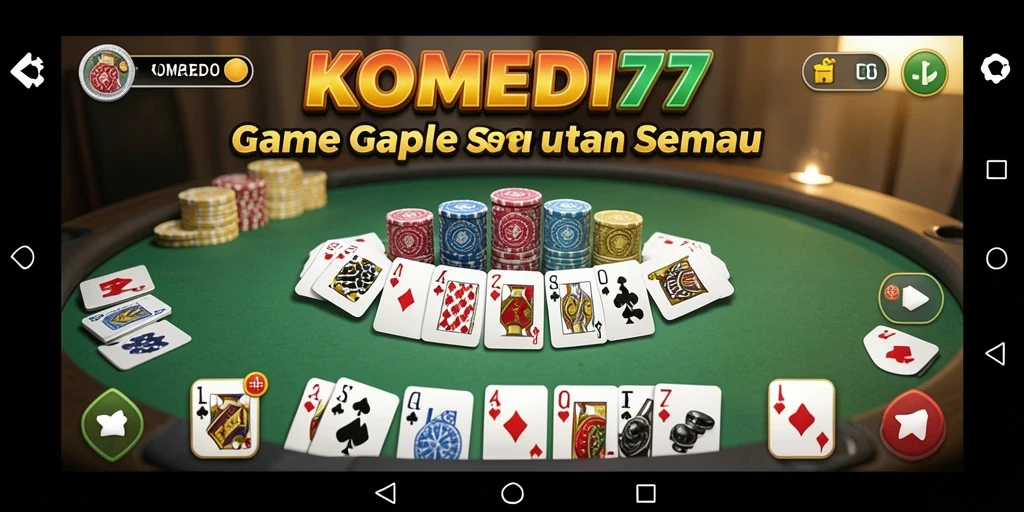 Screenshot gameplay <strong>KOMEDI77</strong> yang seru dan menghibur.