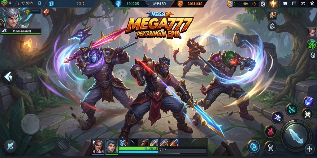 Gameplay seru dengan pertarungan karakter MOBA yang dinamis.