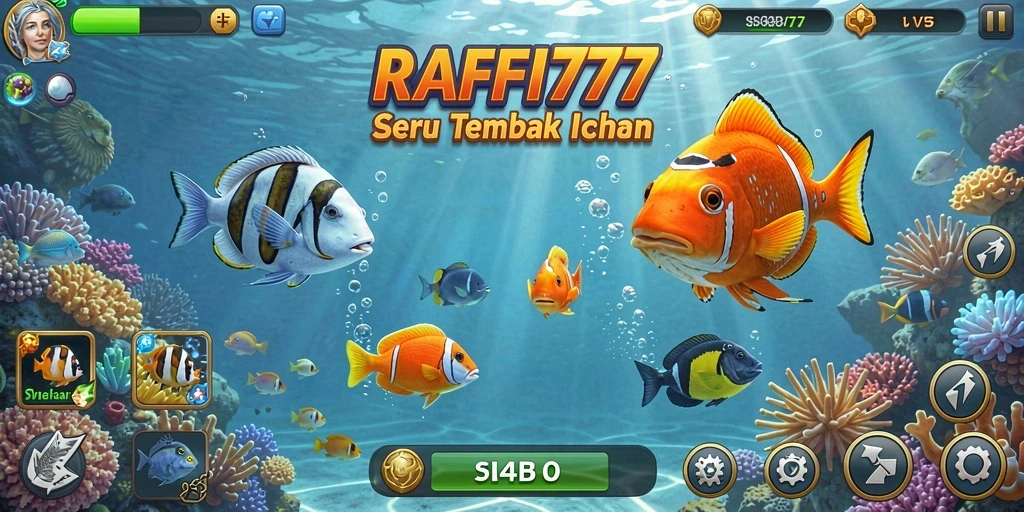 Screenshot menunjukkan gameplay Tembak Ikan yang seru dan mendebarkan.