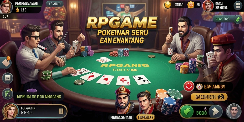 Screenshot RPGAME menampilkan gameplay Poker yang seru dan menarik.
