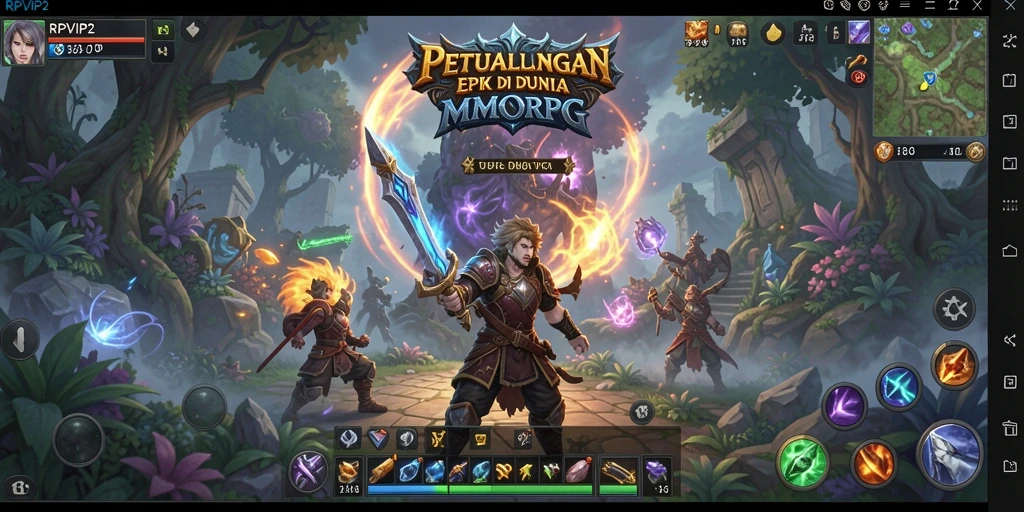Tampilan gameplay menakjubkan di RPVIP2 dengan pemandangan luas dan pertarungan seru.