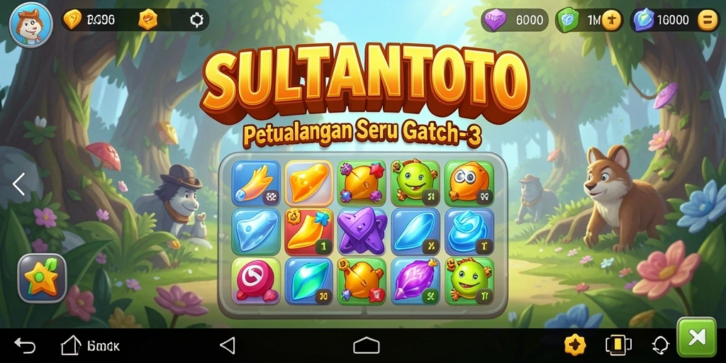 Tampilan gameplay SULTANTOTO yang menarik dalam permainan Match-3.